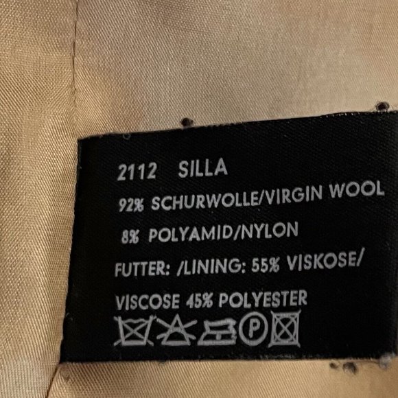 Annette Gortz Blazer Jacket Open Front Brown Boucle Virgin Wool Blend Size 38 - Picture 9 of 9